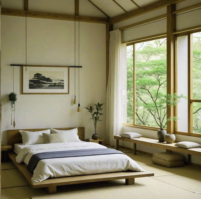 Decor phòng ngủ kiểu châu Á